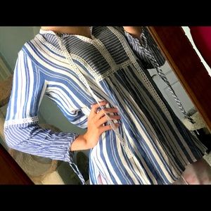 Two adorable blue tunics from Suzanne Betro